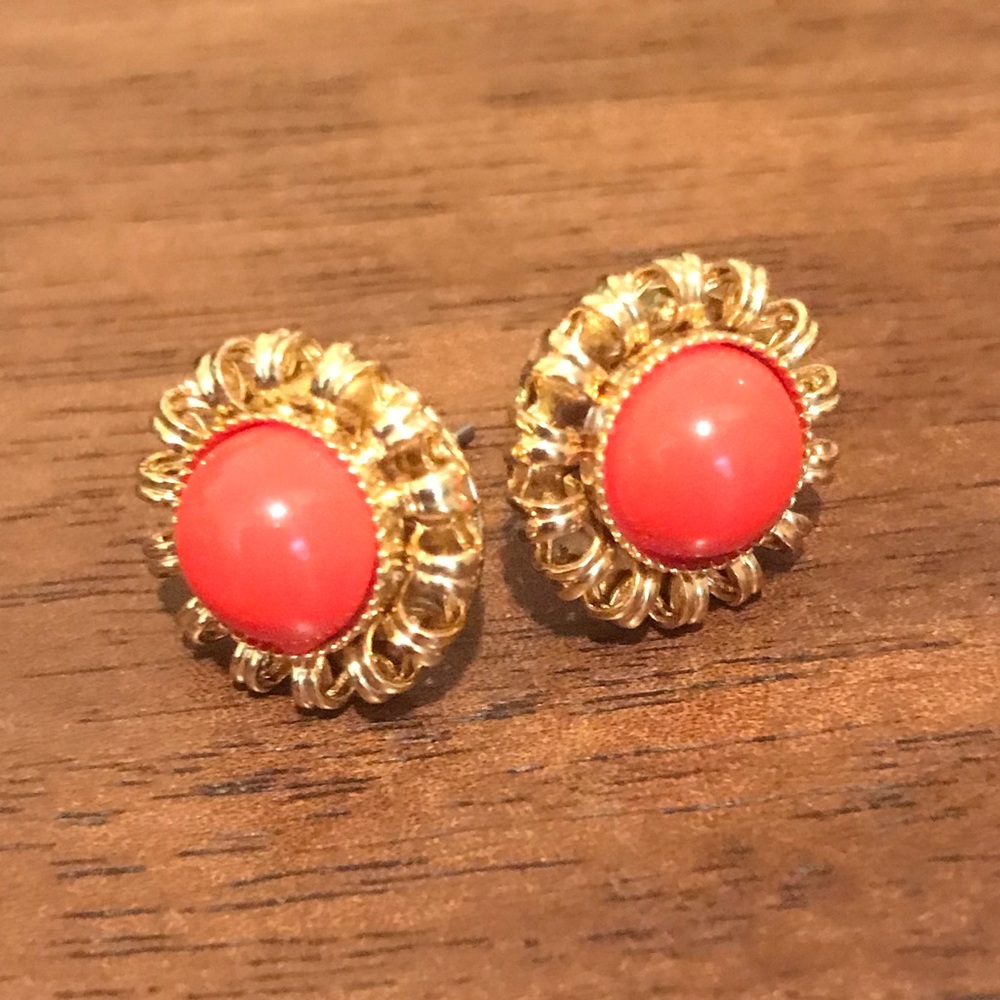 Stella and Dot orange studs
